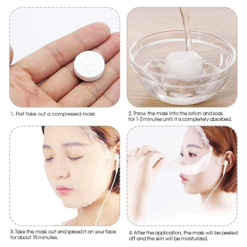 50-Pack Disposable Face Mask Tablets