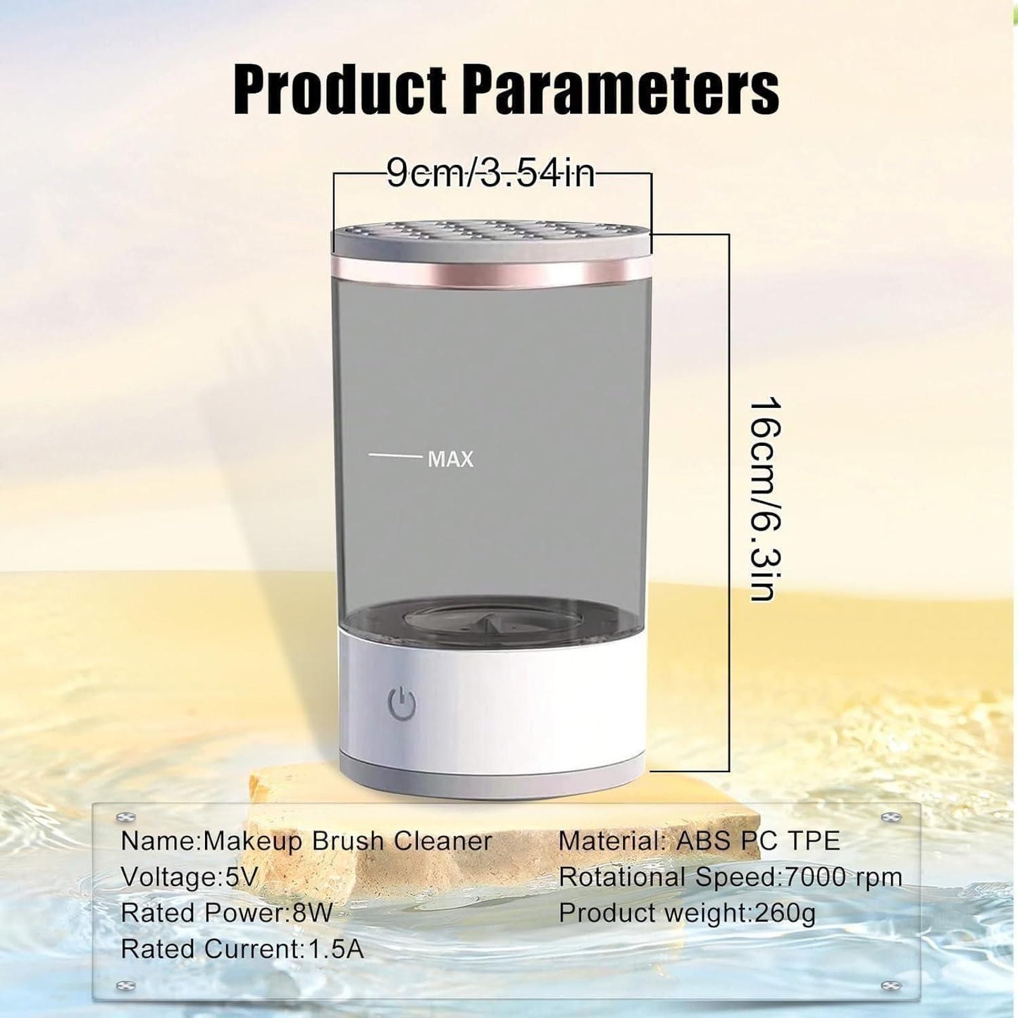 Automatic Make Up Brush Cleaner