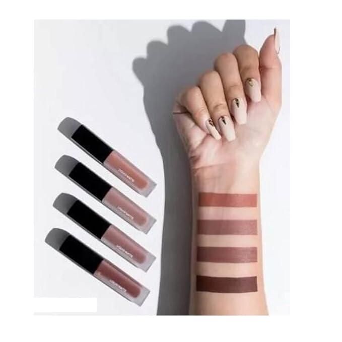 Nude Red Liquid Lipstick Set – 4 Shades (16ml)