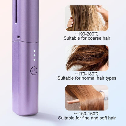 Meneflix Cordless Mini Hair Straightener & Hot Comb